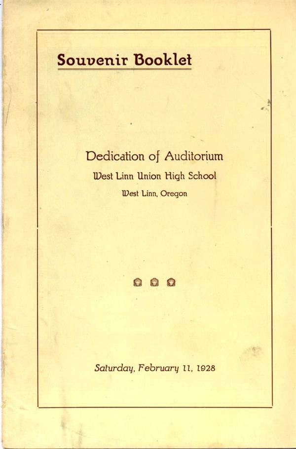 1928 Auditorium dedication 